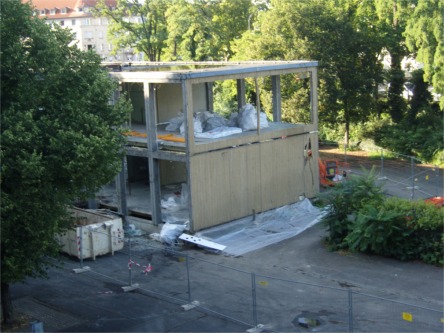 Abriss der Pavillons