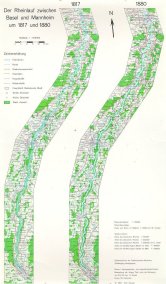 Rheinverlauf 1817 und 1880